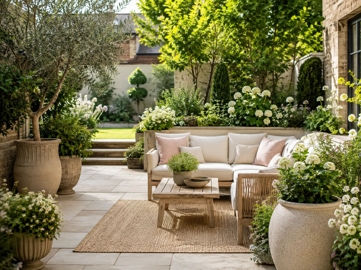 Family-friendly patio garden